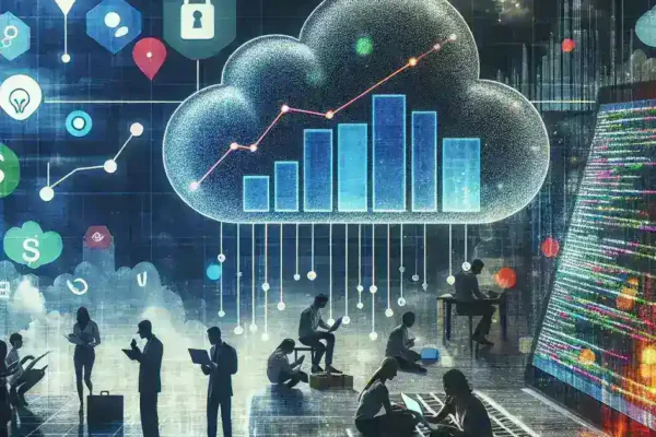 "Illustration of cloud cost optimization strategies with charts and graphs, showcasing key lessons learned by a startup in managing cloud expenses effectively."