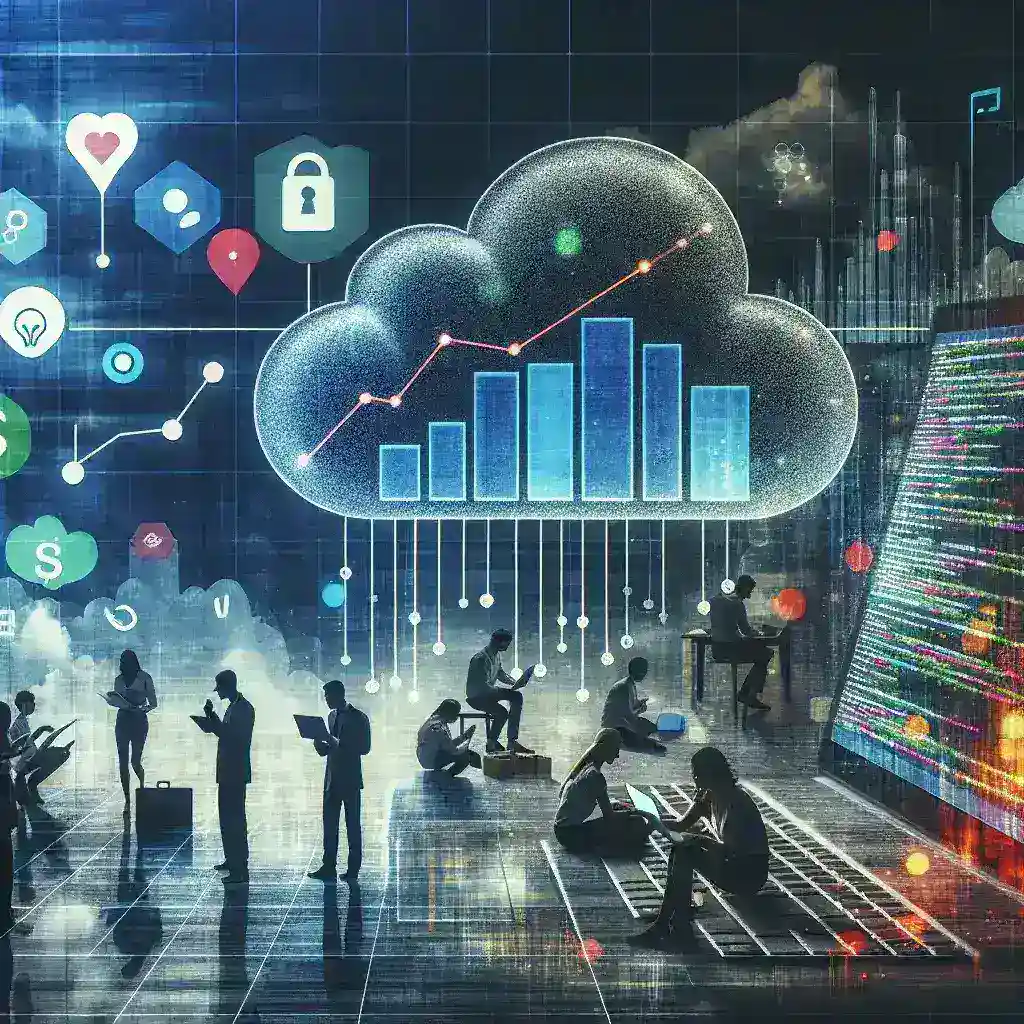 "Illustration of cloud cost optimization strategies with charts and graphs, showcasing key lessons learned by a startup in managing cloud expenses effectively."
