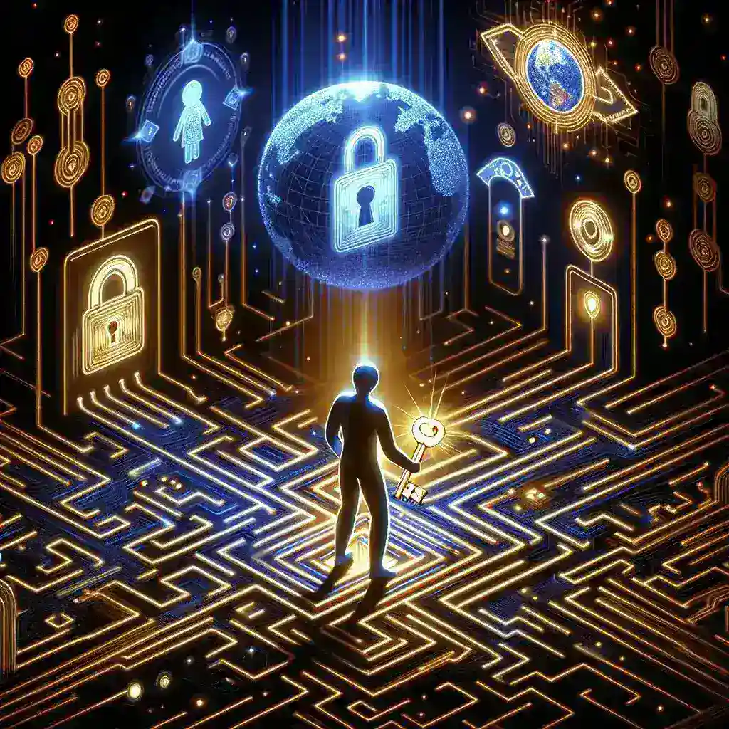 "Graphic depicting a secure online environment with a laptop, padlock, and digital privacy symbols, illustrating the concept of online safety and privacy in the article 'Is Anonyig Safe? A Comprehensive Guide to Navigating Online Privacy.'"