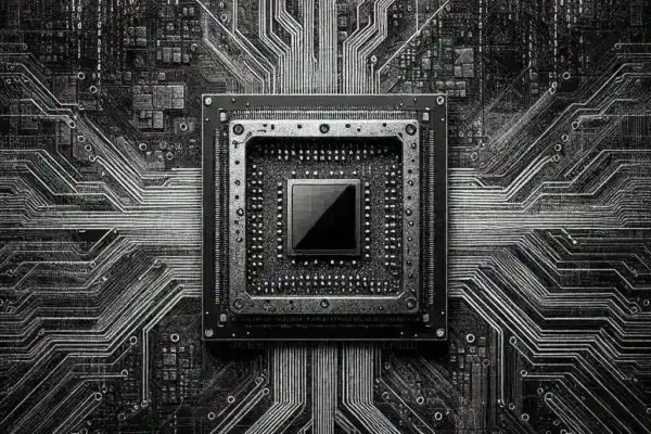"Close-up image of NVIDIA GeForce RTX 50 Series GPU showcasing its Blackwell architecture, designed for high-performance gaming and advanced graphics rendering."